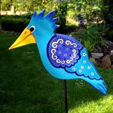 Gartendeko Gartenstecker Fantasie Vogel Turkis Gartenkunst Vogelgarten Dekoh In 2020 Gartenkunst Gartenstecker Garten Deko
