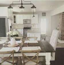 Lighting And Countertop Color Farmhouse Style Dining Room Modern Farmhouse Dining Modern Farmhouse Dining Room