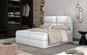 Meise boxspringbett isa 160x200 cm individuell konfigurierbar, meise boxspring stoffe:kunstleder boxspringbett chicago 160x200 bett doppelbett bettkasten hotelbett schwarz. Boxspringbett 160x200 Amber Weiss Mit Boxspring Sofas Zum Halben Preis