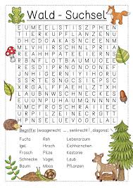 Die wörter können waagrecht, senkrecht oder diagonal im gitter angeordnet sein. Wald Suchsel Buchstabengitter 2fach Differenziert Unterrichtsmaterial Im Fach Sachunterricht Suchsel Unterrichtsmaterial Sachunterricht Grundschule