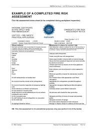 1.2.1 this code of practice has been prepared to enhance the standard of work at heights safety at workplaces. Example Of A Completed Fire Risk Assessment Pdf Fire Safety Risk Management