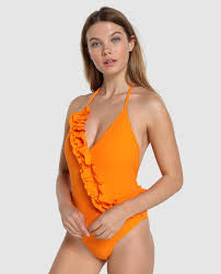Arborez fièrement votre maillot de bain de la collection boohoo sur les plages d'une destination paradisiaque ou au bord d'une piscine limpide. Maillot De Bain Femme Orange Type Foulard A Volant Enfasis Mode El Corte Ingles