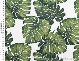 Monstera Hawaiian Fabric Upholstery Large Print Green Leaf Hawaiian Fabric Monstera Leaf Monstera