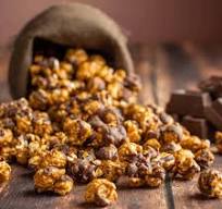 Caramel Chocolate Drizzle Gourmet Popcorn • Vegan Caramel ...