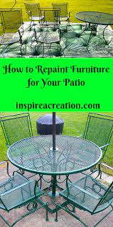 How To Repaint Furniture For Your Patio Painting Patio Furniture Patio Furniture Makeover Repainting Furniture