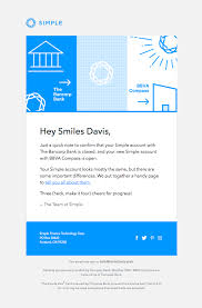 Simple Sent This Email With The Subject Line Your Simple Account With The Bancorp Bank Is Closed Read About This Dizajn Dlya Firmennogo Stilya Shablony Dizajn