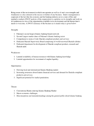 You need to have minimum income as per stated by the bank. Swot Docx Islamic Banking And Finance Swot Analysis