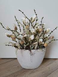Flower Arrangement Of Artificial Magnolias And Poppies Flower Arrangements Floral Arrangements Flowers