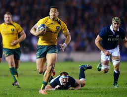 His 'controlled aggression' earns falcons no.8 graham a scottish recall. Israel Folau Bursts Clear To Score Australia S Opening Try Against Scotland National Rugby League Rugby Rugby Team