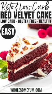 Keto Red Velvet Cake Recipe In 2020 Velvet Cake Recipes Red Velvet Cake Recipe Keto Dessert Recipes