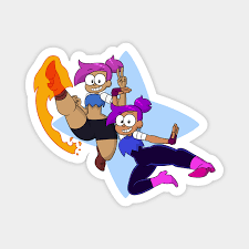 Enid Before and After (OK K.O.) - Ok Ko Lets Be Heroes - Magnet | TeePublic
