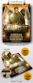 Charity fundraising flyer print template. Fire Fighter Fundraiser Flyer Template On Behance