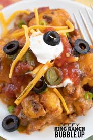 Beefy King Ranch Bubble Up So Good Ground Beef Taco Seasoning Velveeta Cheese Di Beef Casserole Recipes Recipes With Velveeta Cheese Ground Beef Tacos