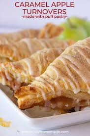 Easy Caramel Apple Turnovers Recipe Practically Homemade Recipe Apple Turnover Recipe Caramel Apples Easy Apple Recipes
