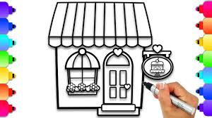 Coloring pages of video games characters. How To Draw A Shop Cake Shop Coloring Page Learn To Draw Easy For Kids Coloring Pages For Kids Youtube