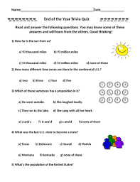 America the beautiful is called that for a reason. End Of The Year Trivia Quiz 36 Questions All Subjects Included Teaching Resources