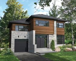 Plan 80865pm Narrow Lot Contemporary House Plan Plan Maison Revetement Exterieur Maison Facade Maison