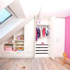 Children 39 S Room With Sloping Ceilings That Image Children 39 S Room Painting Sloping Ceilings Kinderzim In 2020 Ikea Baby Room Kid Room Decor Loft Design