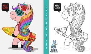 Rainbow unicorns with fairies, mermaids, mythical dragons, cute fairy tale princesses, and anime girls. Free Unicorn Coloring Pages For Adults Kids Activities