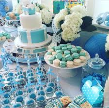 Baby Shower Sweet Table For My Baby Boy Baby Blue Blue And White Made Baby Shower Perfection Beautiful Day Sweet Table Baby Boy Shower Dessert Table