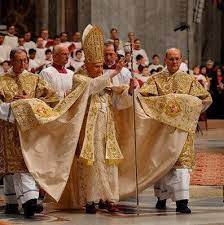 Ha The Pope Wearing A Fabulous Vintage Chiffon Lined Dior Gold Brocade Gown Over A Silk Vera Wang Empire Waist Tu Pope Benedict Tulle Cocktail Dress The Pope