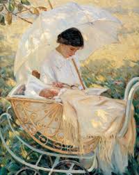 Young Mother In the Garden. Mary Cassatt (1844-1926). Cassatt was ...