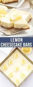 Lightened Up Creamy And Bursting With Fresh Lemon Flavor These Greek Yogurt Lemon Cheesecake Bars Lemon Cheesecake Bars Dessert Recipes Easy Lemon Cheesecake