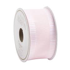 Caspari Light Pink Ribbon With Striped Border 6 Yard Spool Caspari Uk