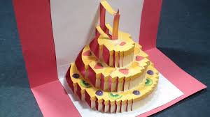 Just don't let anyone eat it! Birthday Cake Pop Up Card Happy Birthday Kirigami Free Template Instructables