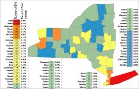 Electric Vehicle Registrations By County Based On Nys Dmv