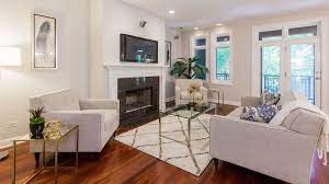 Modern Living Room With Recessed Lighting Dark Hardwood Floors Lots Of Natural Light Gl Recessed Lighting In Living Room Dark Wooden Floor Living Room Style