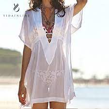 Women Beach Cover Up Women Chiffon Cover Up Swimsuit Swimwear Beach Shirt Dress Bathing Suit Deep V Beach Dress Blous Chiffon Cover Up Mini Shift Dress Fashion