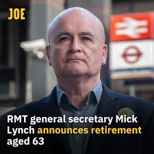 He's hanging up his placards.