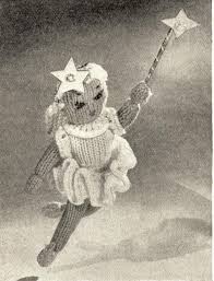 This knit pillow looks complicated, but it's easy. A Knitted Fairy Topper For Christmas C December 1952 Subversive Femme