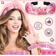 Amazon.com : Newcotte 12 Pcs Pink Christmas Knotted Headbands for Women  Snowflake Xmas Tree Knotted Headbands Candy Wide Hairband Christmas Hair  Accessories Gifts for Winter Holiday Party Supplies : Beauty & Personal Care