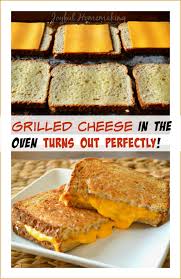 Spread a little dijon or course mustard on the inside of the bread. Grilled Cheese In The Oven Joyful Homemaking