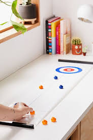 Tabletop Curling Game Curling Game Table Top Floral Graphic Design