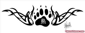 Bear tattoos, as already discussed, represent strength, protection, fearlessness, and healing. Bear Tribal Paw Tattoo Design
