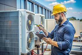 Indoor air handler and ductwork in a residential setting