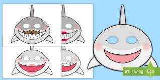 However, the images do not look horrible but cute such as you see in … do your kids like singing baby shark's song? Shark Family Role Play Masks Teacher Made