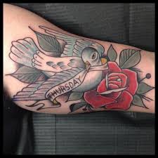 Still married to his wife mieka rose? Derricknail Derrick Nail Dove Rose Tattoo Derricknail