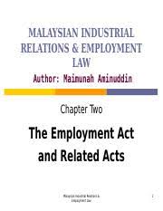With the labour laws in malaysia. Topic2hrm306 Ppt Malaysian Industrial Relations Employment Law Author Maimunah Aminuddin Chapter Two The Employment Act And Related Acts Malaysian Course Hero