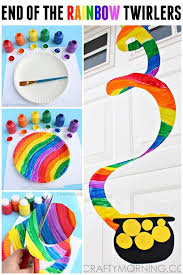 End Of The Rainbow Paper Plate Twirler Kids Craft Crafty Morning St Patricks Day Crafts For Kids St Patrick S Day Crafts St Patrick S Day Crafts