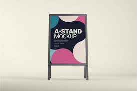 A Stand Board Mock Up In 2020 Outdoor Advertising Outdoor Advertising Mockup Poster Design