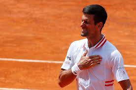 Djokovic 's drop shot success vs. Djokovic Survives Tsitsipas Scare To Advance To Rome Semi Finals Sports Malay Mail