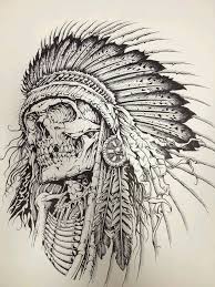 Indian Skull Indian Skull Tattoos Native Tattoos Skull Tattoos