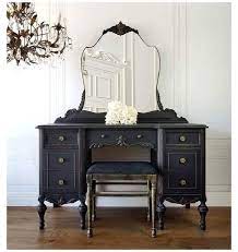 This vanity will give your bathroom an upscale of beauty and luxury appearance. Pending Free Shipping Victorian 1930 S Boudoir Matte Black Vanity Makeup Table Chic Glam Set Mirror In 2021 Black Vanity Vintage Makeup Vanities Black Vanity Makeup