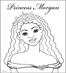 African american princess coloring pages. African American Princess Coloring Page Charmz Princess Morgan