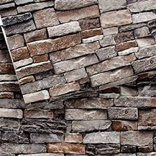Decorations on stone veneer wall. Brick Wallpaper Stone Textured Removable And Waterproof For Home Design And Room Decoration Super Large Size 0 53m X 10m 393 7 X 21 Amazon Com