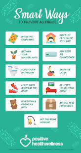 11 Smart Ways To Prevent Allergies Positive Health Wellness Infographic Prevent Allergies Wellness Infographic Allergies